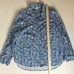 Cooper and Ella Cooper‎ & Ella Womens Blue Floral Button Up Shirt Sz 1X | Classic Casual Office Photo 9