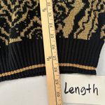 Vintage 80's Pronto Moda Gold Metallic Knit Turtleneck Sweater Women Small‎ Black Photo 8