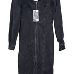 Future Collective Black Denim Long Sleeve Bustier Zipper Dress Size 14 NWT Photo 0