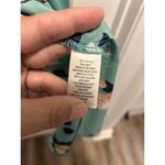 a.n.a Ines Floral Dress Light Green Midi Length Faux Wrap Gathered Waist SZ Large Photo 2