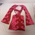 Urban Outfitters Kimchi Blue Pink and Red Patterned Dress Photo 4