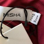 Misha Vina Drape Knit Long Sleeve Cut Out Midi Dress Wine Size 2 NWT Red Photo 8