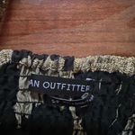 Urban Outfitters  Gold Black Floral Brocade Crop Top Lace Up Size Small‎ Photo 3