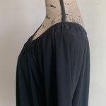 Norma Kamali Kamali Kulture Shirred Neckline Solid Black Dress Photo 10