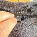 Torrid Dress Womens Size 0 Large Gray Shift V-Neck Short Sleeve Casual Knit Photo 5