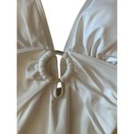 Carmen Marc Valvo  White Deep V One Piece Swimsuit Women's 12 Shaping Liner New Photo 3