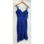 Guess  Dress Size 4 Blue Lace Strappy V Neck‎ Sleeveless NEW Photo 3