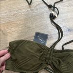 Zaful  Khaki Textured Bikini Set with bead accents halter top bandeau Photo 1