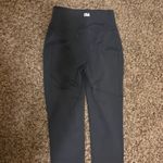 FILA  Sport Performance Cropped Leggings Gray Small Pull On Wide Waistband Nylon Photo 2