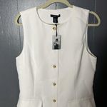 Sincerely Jules White Mini Dress with Gold Accents Size XL Photo 0