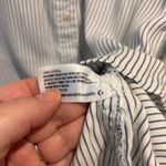 Merona Women's Size L Long Sleeve Striped Button Down Shirt Top Lyocell Photo 5