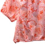 Talbots Crop Floral Top Pink Peach 1X Photo 3
