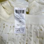 $458 NWT See by Chloe Eyelet Lasercut Pleated Midi Skirt Cream Size 38/ US 4 Photo 8