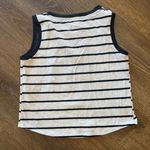 Disney  Pirates of the Caribbean Black and White Striped Tank Top Photo 1