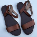 Merona Women’s Cognac Low Heel Ankle Strap Sandals Sz 8.5 Photo 3
