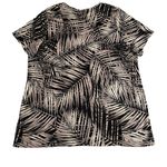 Croft & Barrow NWOT Short Sleeve The Classic Tee Neutral Palm Design Size 1X Photo 1