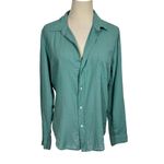 Frank & Eileen  Barry Featherweight Cotton Voile Button Up Shirt in Moss Green Photo 3