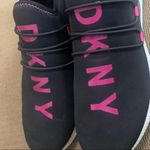 DKNY Black and Pink Slip-On Sneakers with Cushioned Sole Photo 2