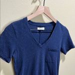 Madewell XS confetti print Navy V-Neck T-Shirt Photo 2