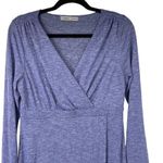 Athleta Heather Purple V Neck Faux Wrap Long Sleeve Dress Photo 1