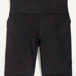 Old Navy  black powersoft high rise pocket side biker short small Photo 0