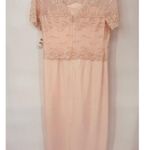 Talbots Vintage Formal Long Dress Womens 10 Pink Lace Sequin Beaded Bodice NEW Photo 6