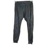 Commando  Black Faux Leather Joggers Women's Medium going out alt grunge party Photo 1