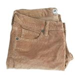 Free People Tan Brown Corduroy Raw Hem Womens Soft Pants Slim Leg Cropped SZ 27 Photo 6