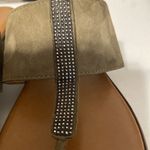 Italian Shoemakers Women’s  Slide/Thong Sandal Tan Felt Feel Leather Sz 8 Photo 1