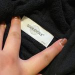 SoulCycle  Black Terry Cloth Open Back Hoodie Photo 2