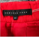 Endless Rose  Anthropologie Mini Skirt 2XL Red Tweed Plaid Academia Preppy NEW Photo 10