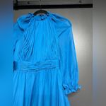 Mac Duggal NWT  68225 Chiffon Ruched Illusion Raglan Sleeve Ruffled Gown Ocean 4 Photo 4