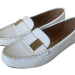 Calvin Klein  White Gold Leather Loafers  Size 8 Photo 0