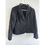 Lafayette 148 Classic Charcoal‎ Gray Blazer Professional Office Wear Size 10 Black Photo 1