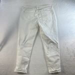 Old Navy  Sz 12 Jeans Mid Rise Boyfriend Skinny Pacific White Stretch Distressed Photo 11
