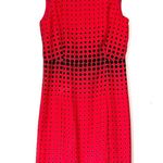 J.Crew Factory Red Optic Graphic Dot Sheath Dress Photo 1