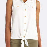 Fortune + Ivy FORTUNE +‎ IVY
Darby Tie Front Shirt off white Photo 0