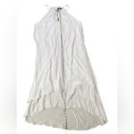 Mlle Gabrielle Beachy coastal White Halter Neck High Low Dress Photo 5