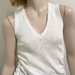 ALL SAINTS Ivory White Rosen Vest Side Cinched Ribbed Sleeveless Tank Size M Photo 3