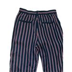 Anthropologie Striped Silky Tie Joggers in Black/Red sz small Photo 9