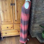 Apt. 9  Striped Sleeveless Maxi Dress - Coral and Navy.  Size Small Photo 1