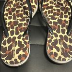 Tory Burch  Black and Gold Leopard Print Sandals, Size 9 Photo 1