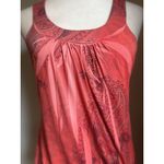 L8ter Y2K Boho Floral Fall Top Red Black Stretchy Medium Sleeveless Fairy Shirt Photo 1