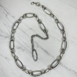 Rhinestone Studded Silver Chain Link Belt M/L ✨ Photo 0