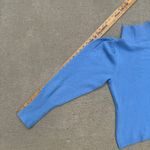 Diane Von Furstenberg  Blue Puff Sleeve Wool Cashmere Turtleneck Sweater SMALL Photo 8