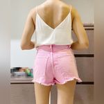 ZARA high waisted button fly pink acid wash denim shorts sz 2 Photo 1