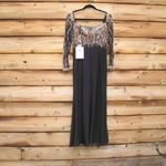 Mac Duggal  2256 Black Beaded Square Neck Long Sleeve Jersey Gown Photo 9