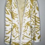 Wear To Love Fuzzy Hooded Cardigan Open Front Mustard Cozy Sweater TX READ SIZE Yellow Size XL Photo 0