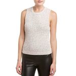 Theory  Malda Meridian Gray Chunky Knit Sleeveless Classic Tank‎ Top Size Large Photo 6