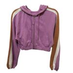 l*space L* Active Cropped Zip Hoodie Athleisure Track Jacket XS Purple Streetwear Photo 4